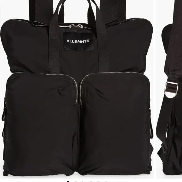 All Saints Black Travel Bag - Picture 3 of 16